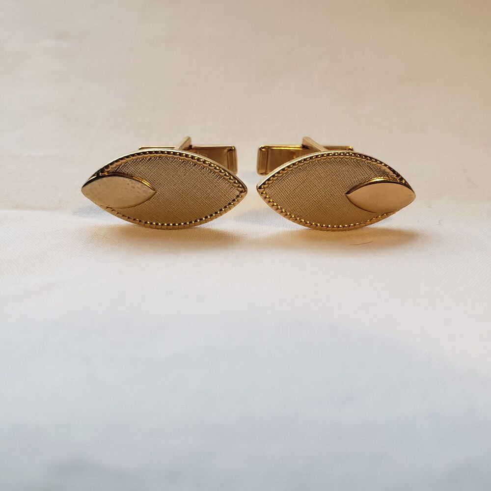Men's Vintage Mid Century Minimalist Style Cufflinks Bullet Back Pat 2974381